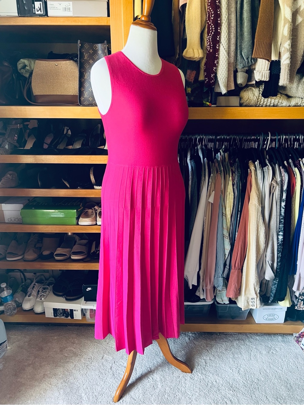 REMI BADER EDITED Sleeveless Pleated Midi Dress NWT